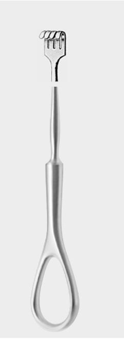 ВОЛКМЕНН (VOLKMANN) ретрактор 11,5 см (cm), тупокінцевий, 4 зуби